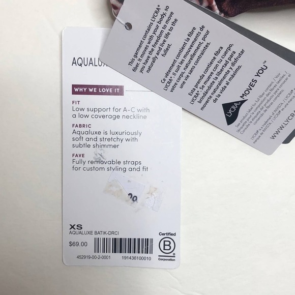 NWT athleta aqualux batik bandeau bikini top - Picture 10 of 10